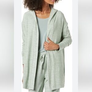 Daily Ritual Women's Cozy Knit Long-Sleeve Hooded Open Cardigan Size Small